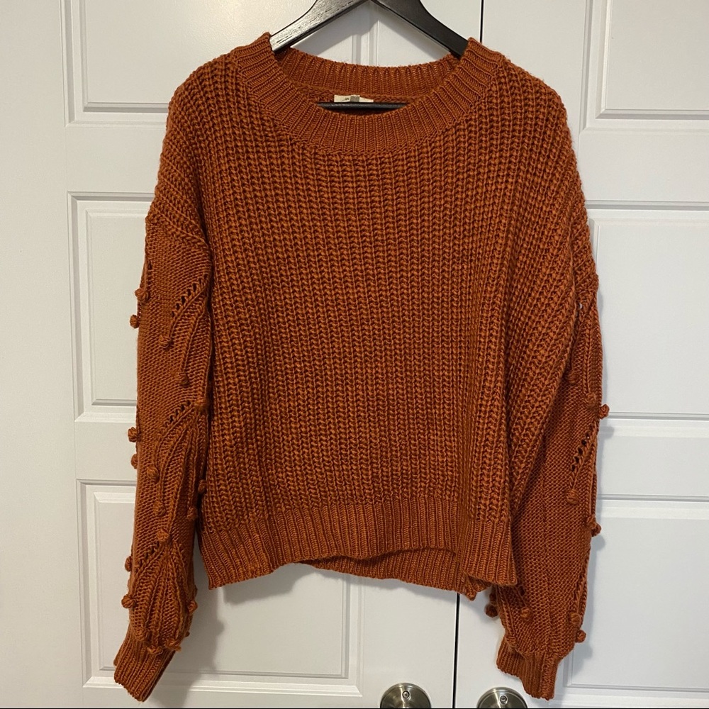 In Loom Mason Knit Sweater Burnt Orange S/M